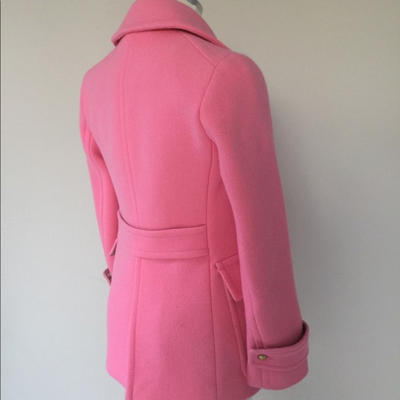 ❌SOLD❌J.Crew Pink Stadium Majesty pea coat 000P - Picture 4 of 7